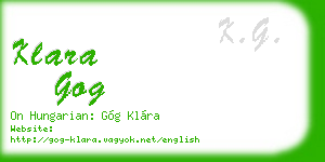 klara gog business card