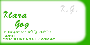 klara gog business card